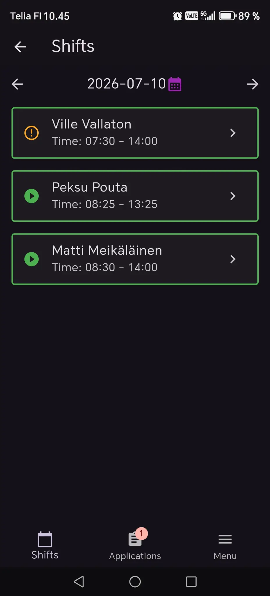 WoTiMa työvuorot
